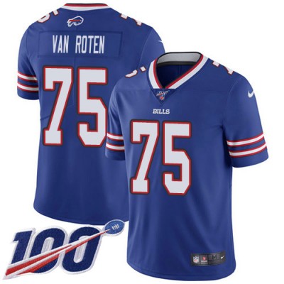 Nike Buffalo Bills #75 Greg Van Roten Royal Blue Team Color Men's Stitched NFL 100th Season Vapor Limited Jersey